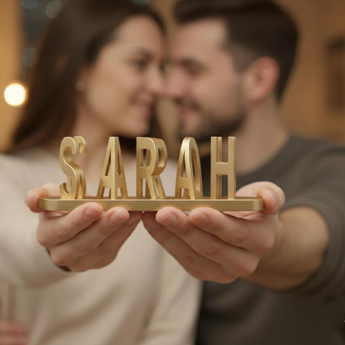 Dual Name Illusion 3D Printed Nameplate