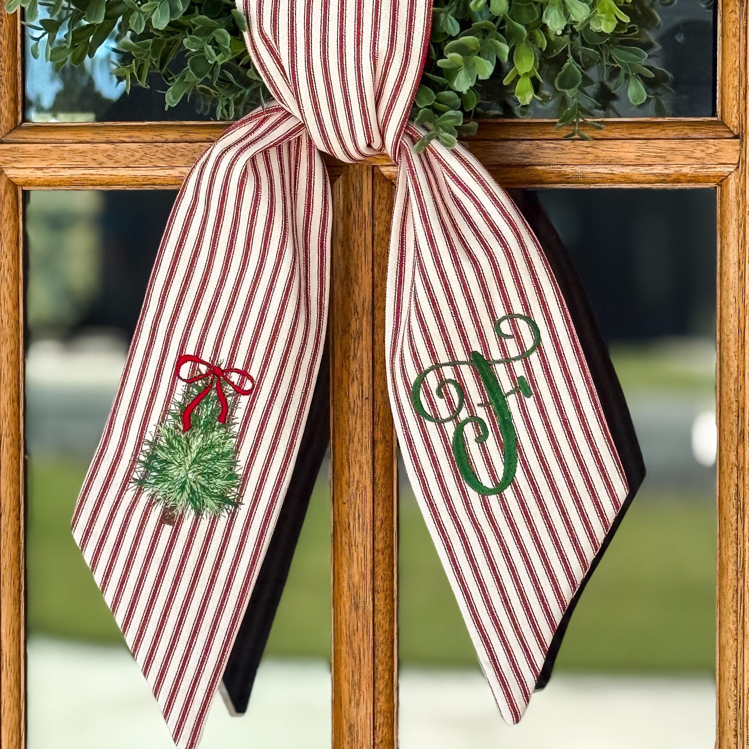 Personalized Embroidered Wreath Sash The Perfect Christmas Gift