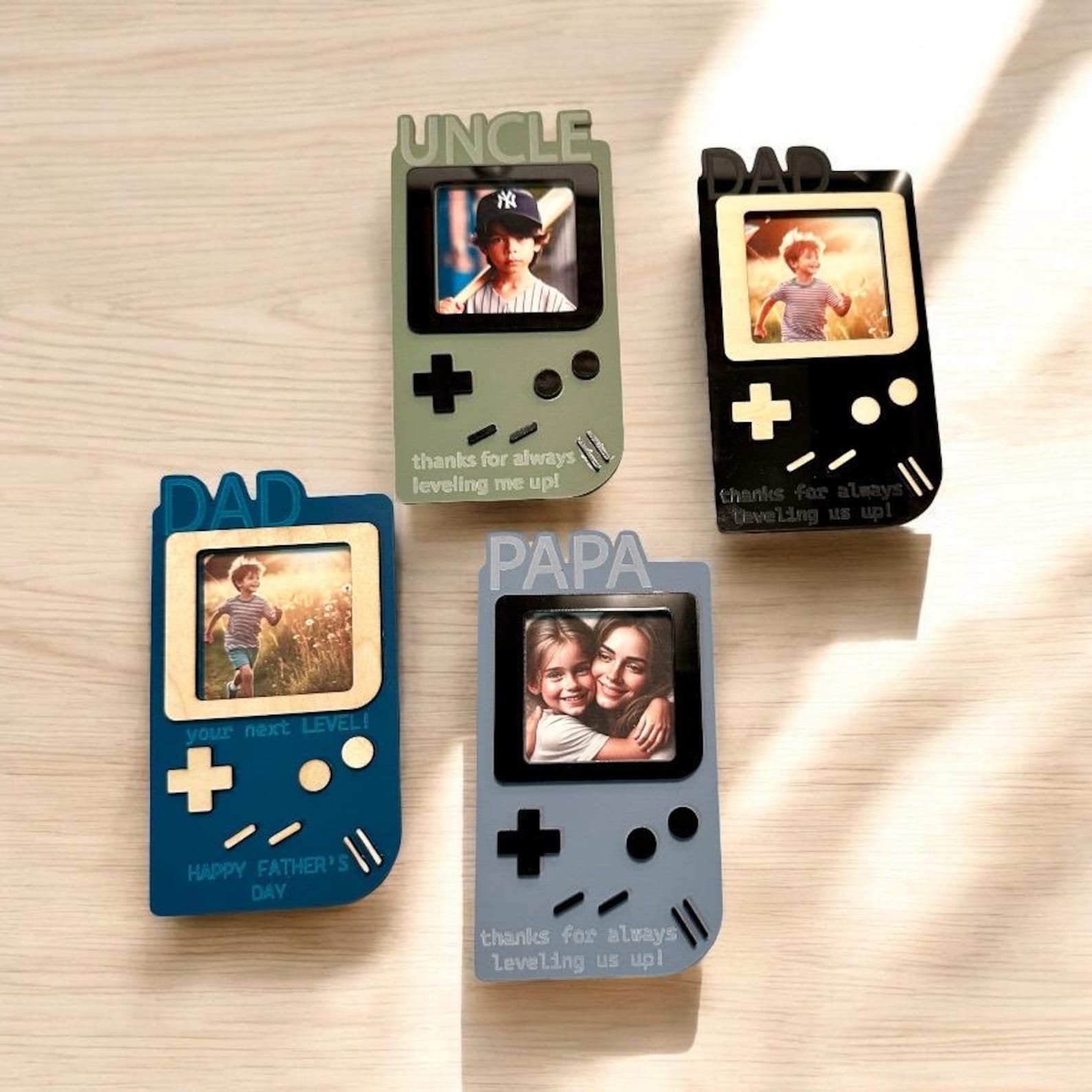 Personalized Gamer Photo Frame for Dad Grandpa Perfect Father's Day Gift