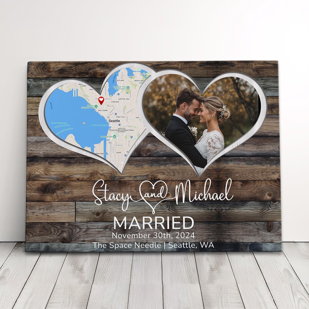 Couple Romantic Wall Art - Personalized Gift for Couples - Valentine's Day Gift Engagement Gift Anniversary Gift Birthday Gift