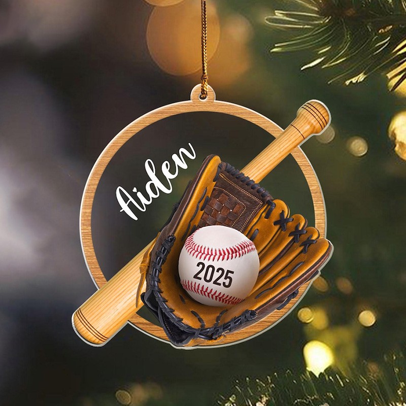 Personalized Baseball Ornament Baseball Lovers Gift
