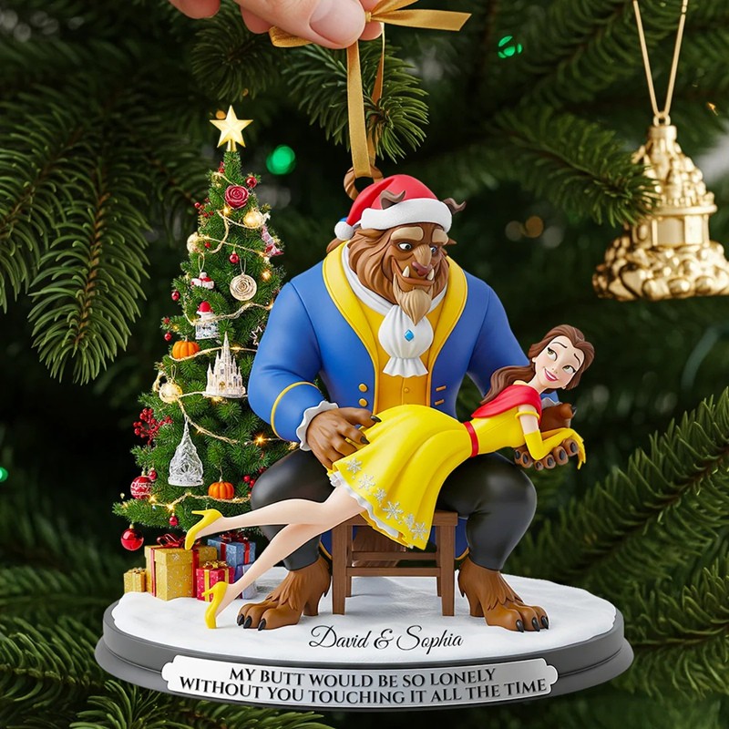 Funny Fairytale Couple Ornament Personalized Christmas Gifts For Couple