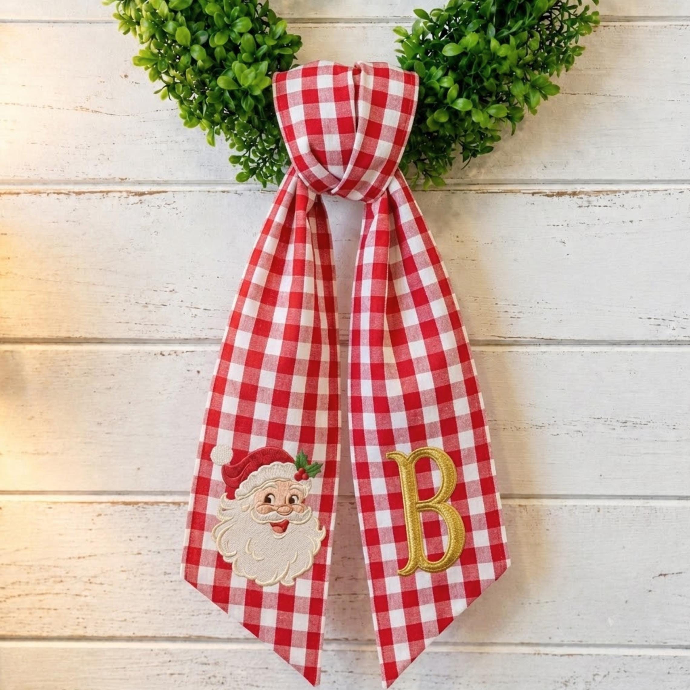 Personalized Embroidered Wreath Sash The Perfect Christmas Gift