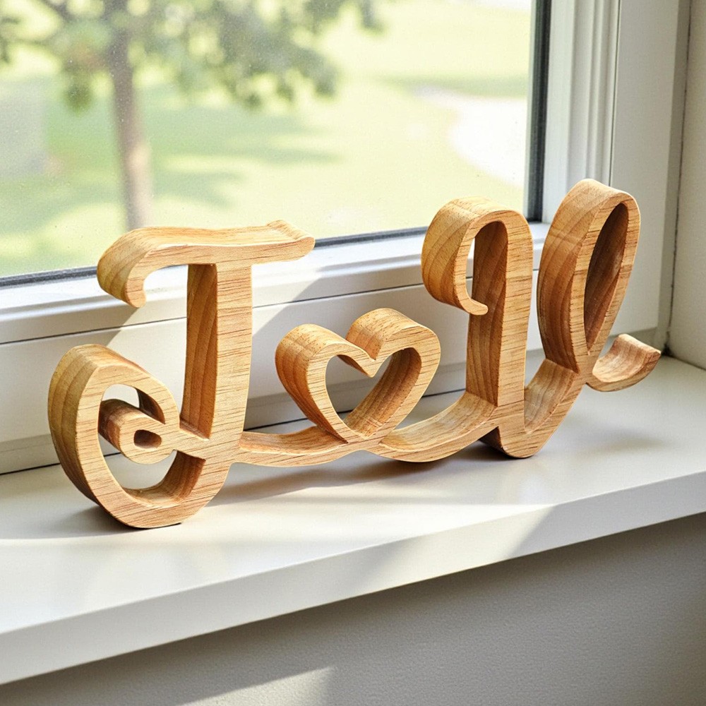 Personalized Wooden Couples Initials Sign