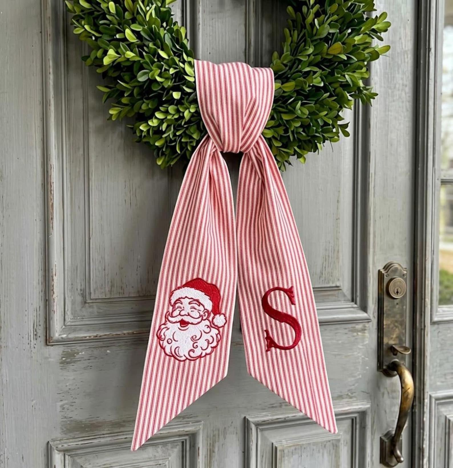 Personalized Embroidered Wreath Sash The Perfect Christmas Gift
