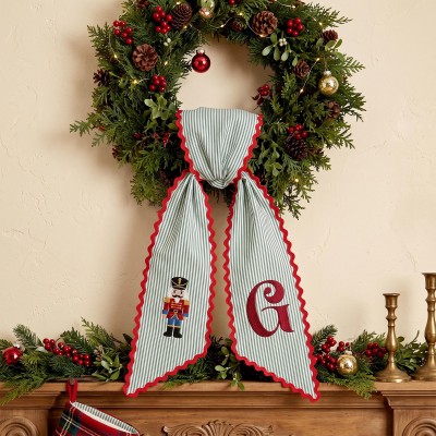 Personalized Embroidered Wreath Sash The Perfect Christmas Gift