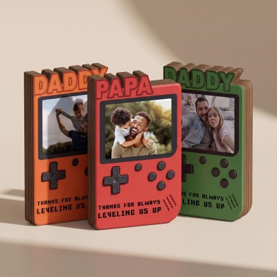 Personalized Gamer Photo Frame for Dad Grandpa Perfect Father's Day Gift