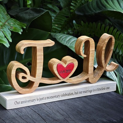 Personalized Wooden Couples Initials Sign