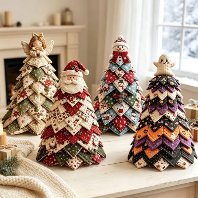 Quilted Christmas Tree DIY Sewing Kit Holiday Home Decor Craft for Beginners