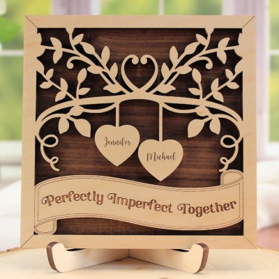 Personalized Wooden Sign Gifts for Couples Couple Names Wood Sign Valentine's Day Gift Idea