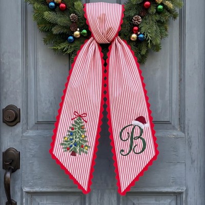 Personalized Embroidered Wreath Sash The Perfect Christmas Gift