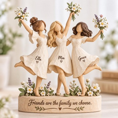 Personalized Wooden Block Figurine Custom Name Christmas Gift