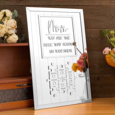 Mom You Are The Piece That Holds Us Together Personalized Mom Puzzle Piece Sign