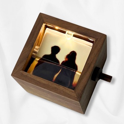 Personalized Photo Flipbook Animation Wood Box Photo Album Gift