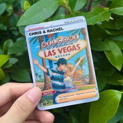 Personalized Couple Photo Anime Style Card For Your love