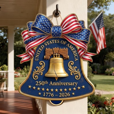 Personalized America 250 Wooden Sign with Family Name – Perfect Patriotic Gift & Home Decor