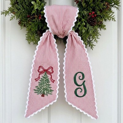 Personalized Embroidered Wreath Sash The Perfect Christmas Gift