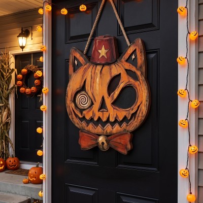 Vintage Halloween Door Hanger Gothic Front Door Decor Spooky Fall Home Decor