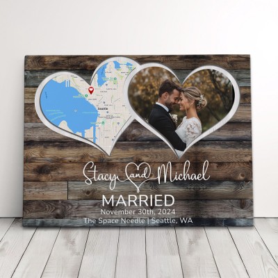 Couple Romantic Wall Art - Personalized Gift for Couples - Valentine's Day Gift Engagement Gift Anniversary Gift Birthday Gift
