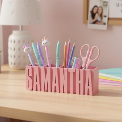 Personalized Name Pencil Holder Custom Desk Organizer for Kids Back to School Gift