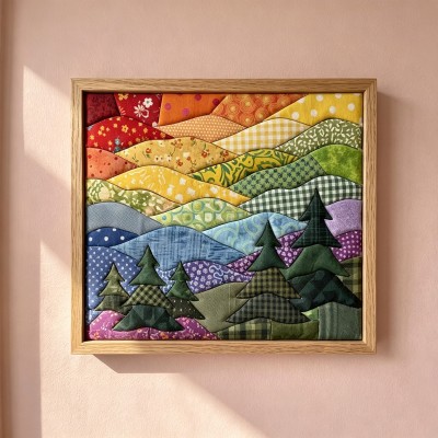 Kinusaiga Art Kit No-Sew DIY Fabric Wall Art Kit for Adults Beginners