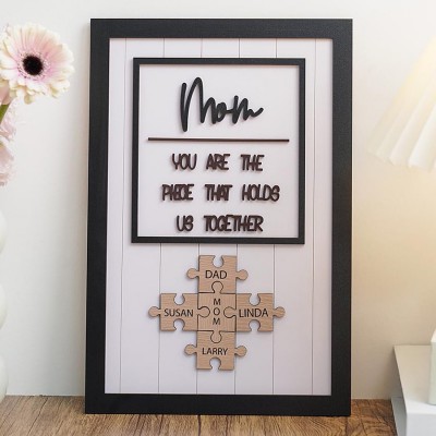 Personalized Mom Puzzle Piece Sign Mom You Are The Piece That Holds Us Together Puzzle Sign