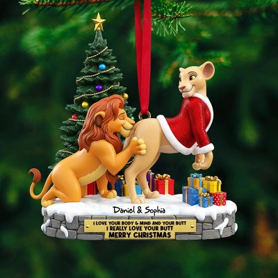 Naughty Wildland Couple Ornament Personalized Christmas Gifts For Couple