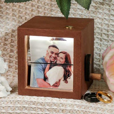 Personalized Photo Flipbook Animation Wood Box Photo Album Gift