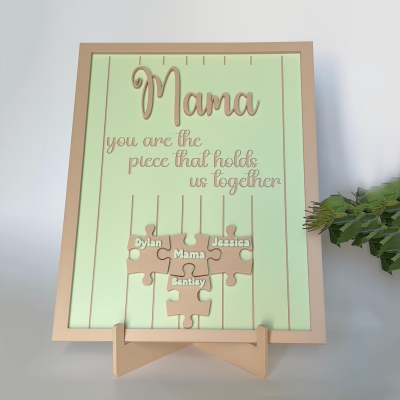 Personalized Mom Puzzle Piece Sign Mom You Are The Piece That Holds Us Together Puzzle Sign