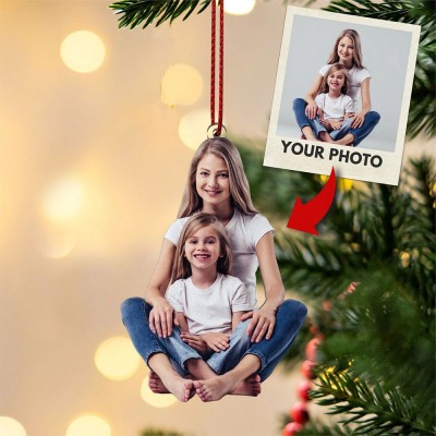 Personalized Acrylic Christmas Family Photo Ornament Christmas Tree Decor