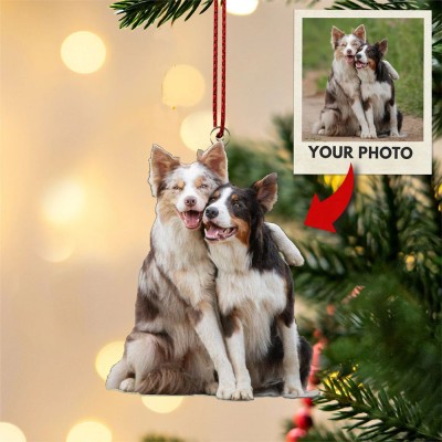 Personalized Acrylic Christmas Family Photo Ornament Christmas Tree Decor
