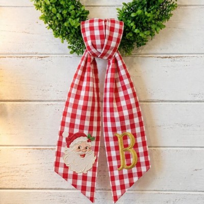 Personalized Embroidered Wreath Sash The Perfect Christmas Gift