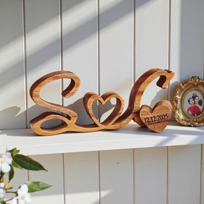 Personalized Wooden Couples Initials Sign