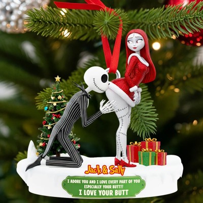 Naughty Skeleton Couple Ornament Personalized Christmas Gifts