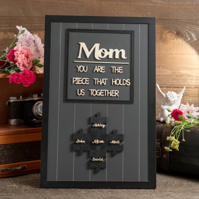 Mom You Are The Piece That Holds Us Together Personalized Mom Puzzle Piece Sign